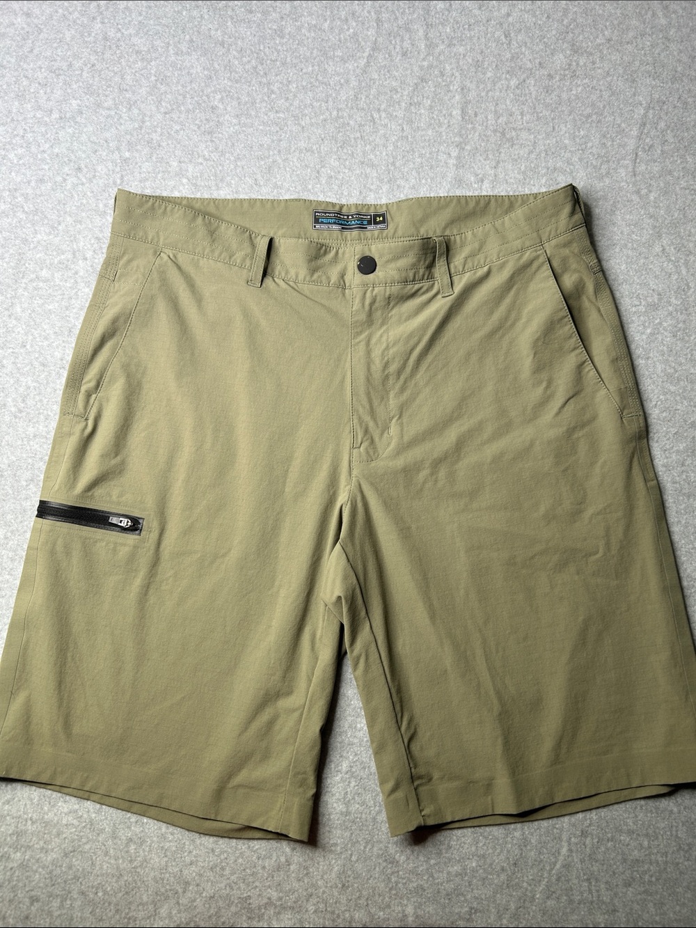 Roundtree & Yorke Olive Green Performance Shorts